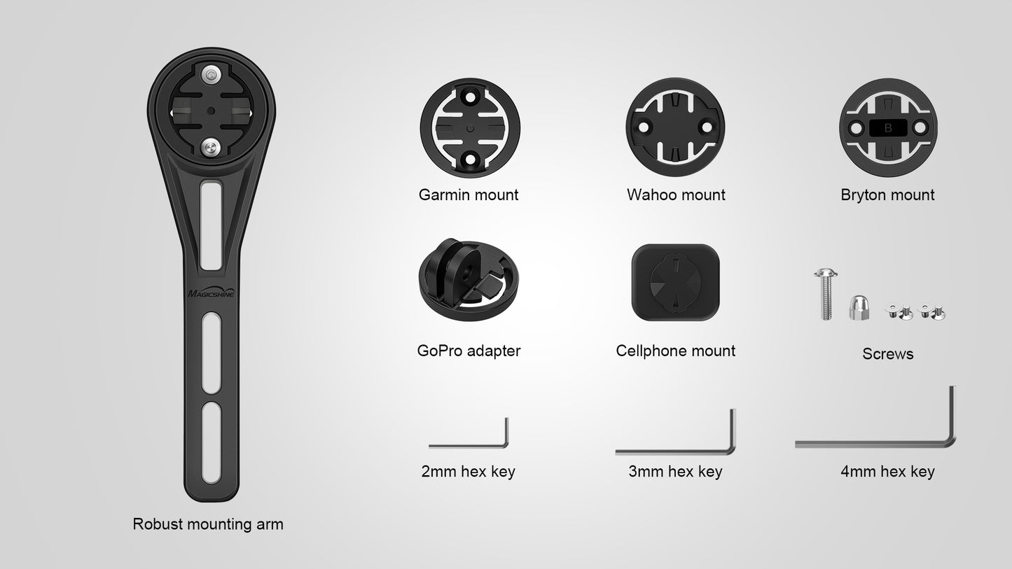 MJ-6536 MAA Out Front Mount For Road Bike (Garmin, Wahoo & Bryton)