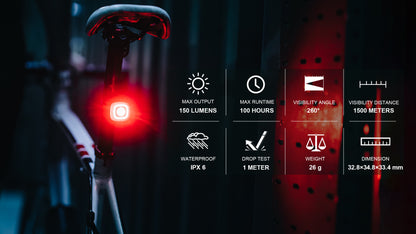 SEEMEE 150 V2.0 Smart Bike Rear Light - Single / Combo