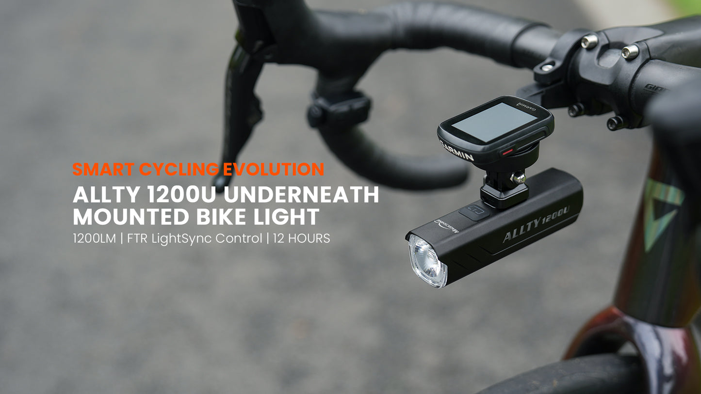 ALLTY 1200U Underneath Mounted Bike Front Light