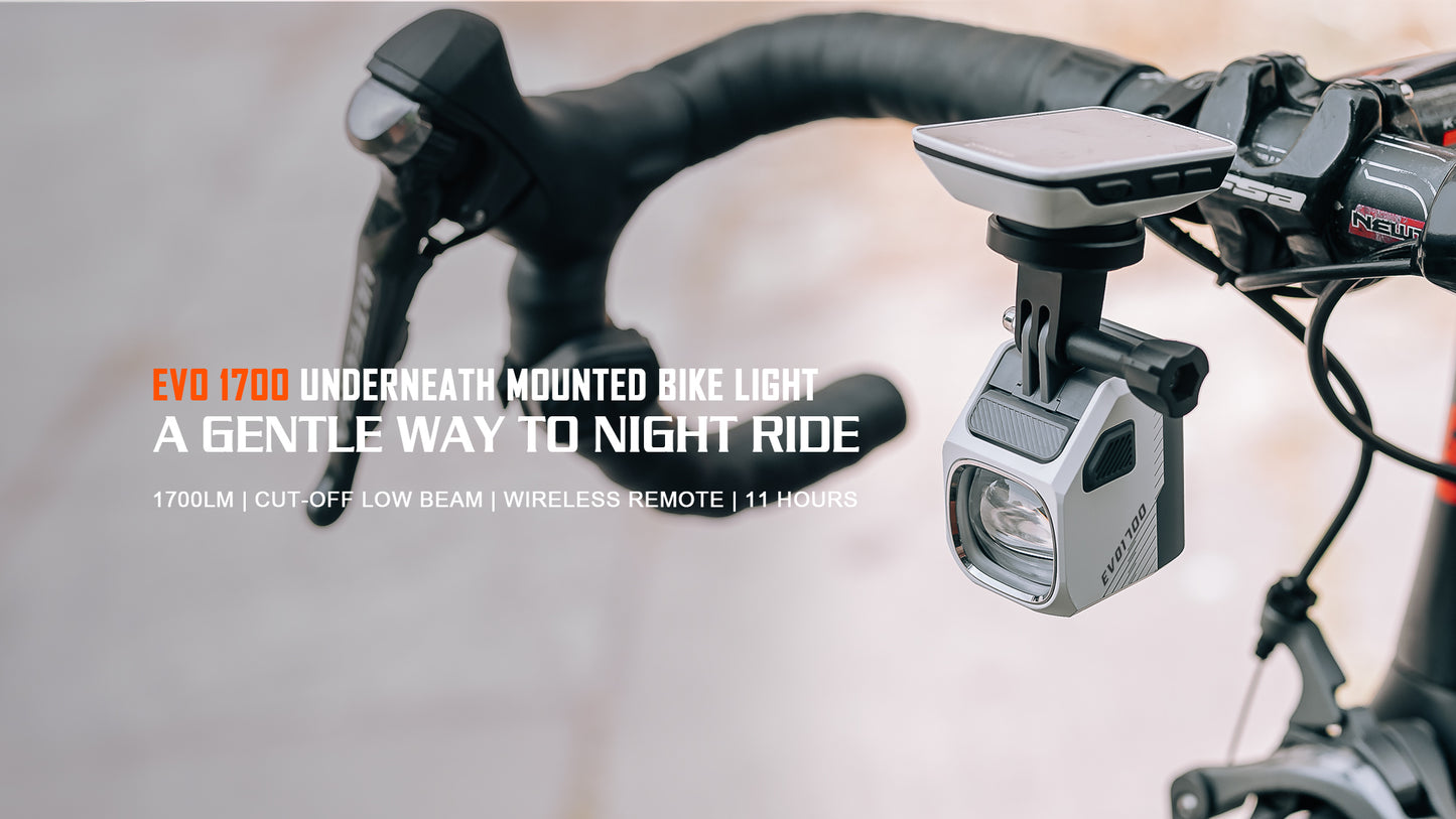 EVO 1700 Underneath Mounted Bike Light With Cut-Off Line Design