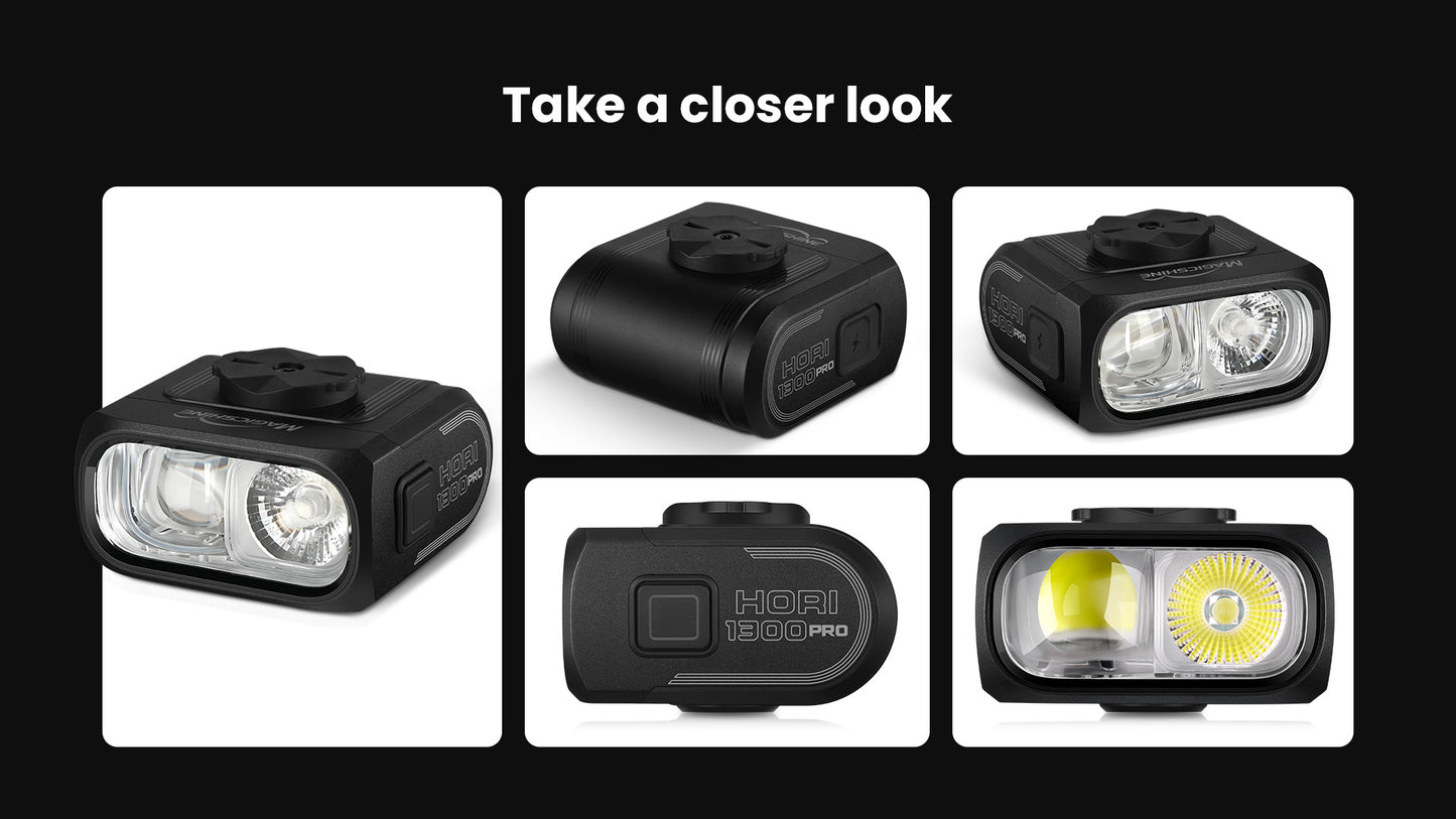 HORI 1300 PRO Dual Mounted Bike Light