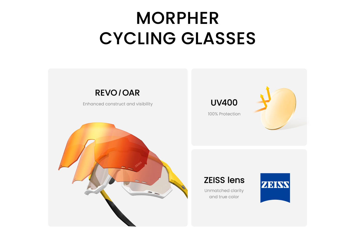 Morpher Cycling Glasses - Mirror Photochromic Model
