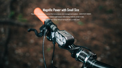 Monteer 8000S V2 Bike Front Light With Wireless Remote Switch