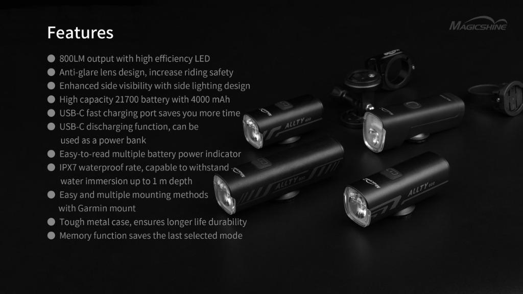 ALLTY 800 Bike Front Light
