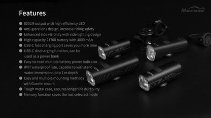 ALLTY 800 Bike Front Light